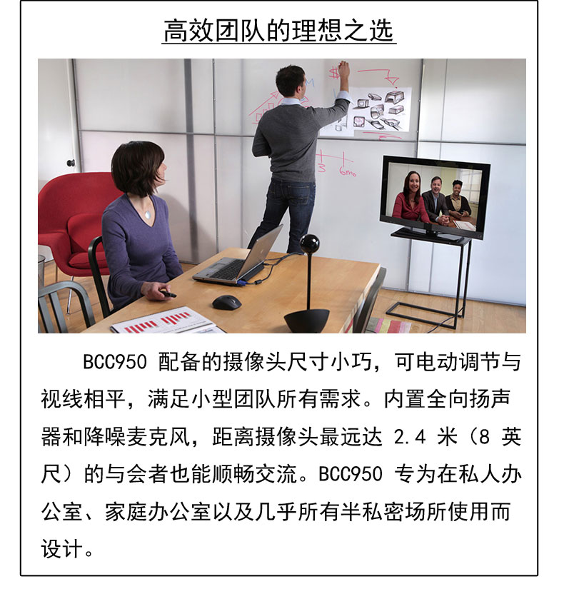 羅技會(huì)議攝像頭高端視頻會(huì)議攝像頭羅技BCC950羅技攝像頭總代